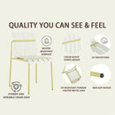 4 Piece Set Of Modern Color Block Designed Single Chairs With Folding Square Table