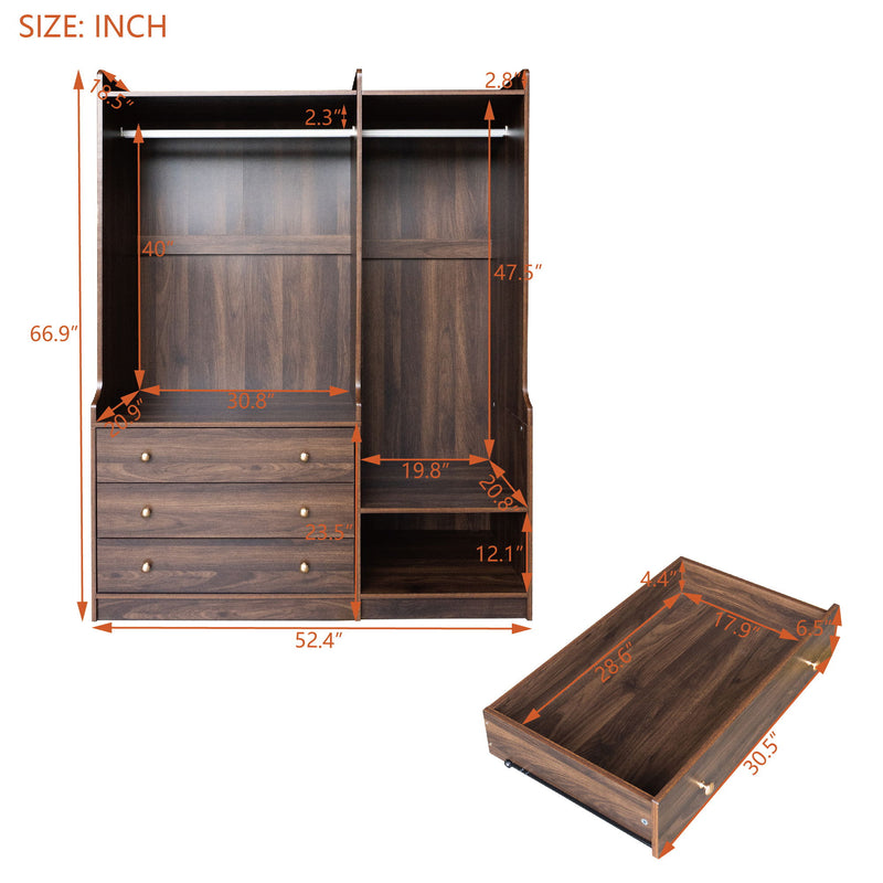 Open Wardrobe Storage For Bedroom