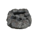 Concrete Rock Waterfall Fountain With LED Lights, Outdoor Garden Decor