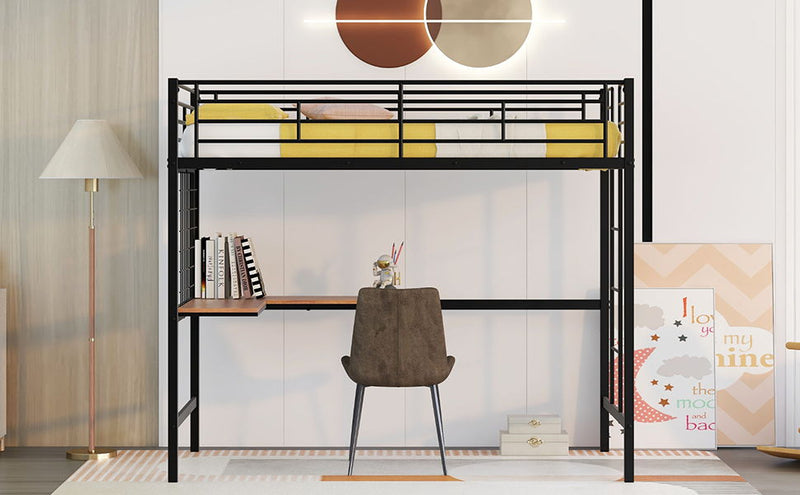 Bed With Desk And Grid