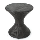 Highest Quality Wicker Hourglass Shaped Side Table - Brown Multi