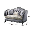 Ariadne - Loveseat - Fabric & Platinum - Atlantic Fine Furniture Inc