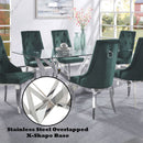 Dekel - Dining Table - Clear Glass & Stainless Steel - Atlantic Fine Furniture Inc
