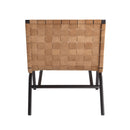 Camden - Woven Accent Chair With Basket Weave Design Metal Frame - Brown