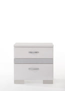 Naima II - High Gloss Nightstand - White