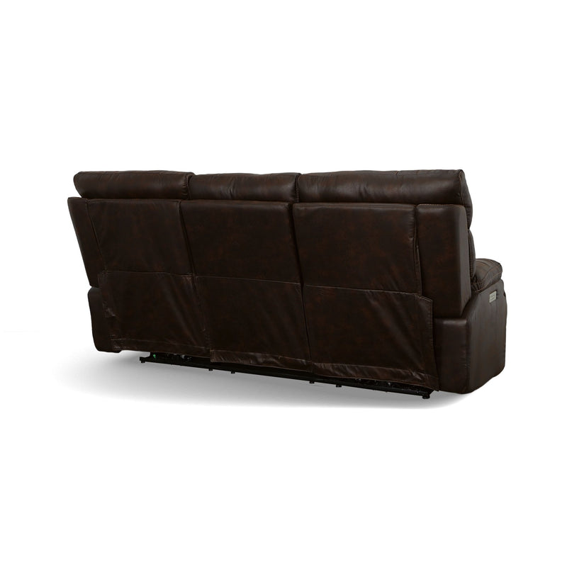 Clive - Power Reclining Sofa with Power Headrests & Lumbar - Dark Brown