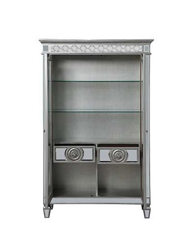 Varian - Curio - Mirrored & Antique Platinum - Atlantic Fine Furniture Inc