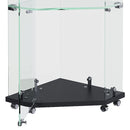 5 Tier Diamond Glass Display Case With 5 Dynamic LED Modes - Black