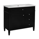 Bathroom Vanity & Top Sink, Modern Bathroom Storage Cabinet With 2 Drawers And A Tip-Out Drawer