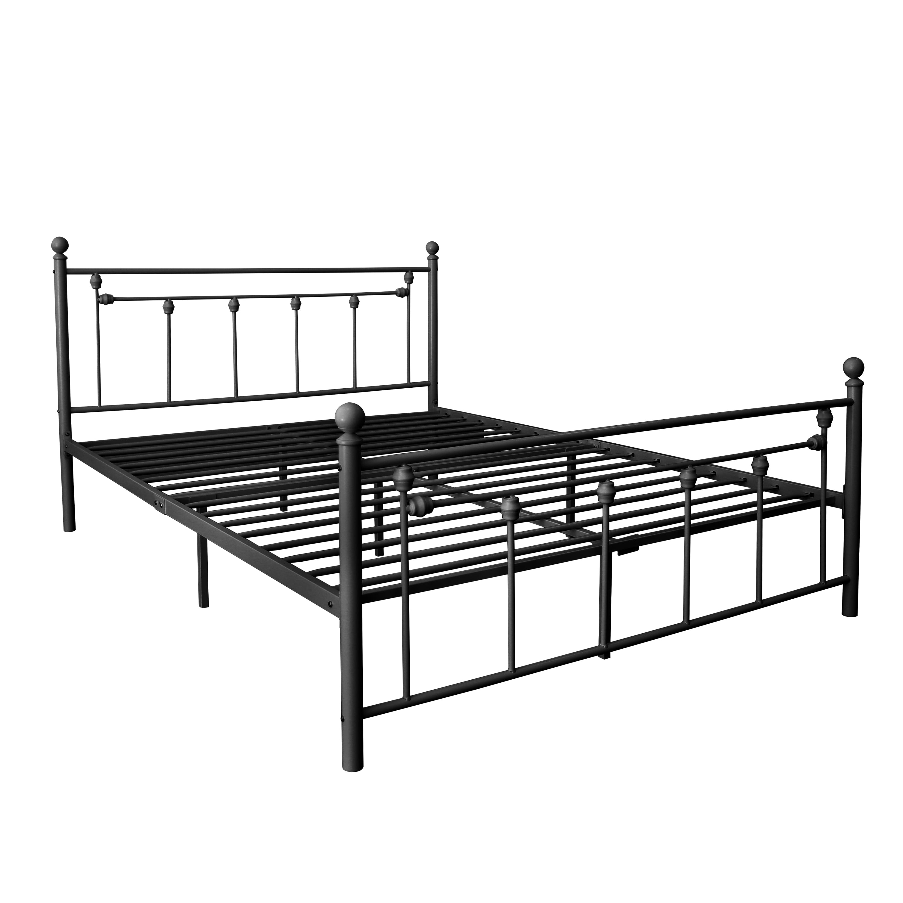Queen Size Metal Bed Frame with Headboard and Footboard (black) - Atlantic Fine Furniture Melbourne FL