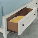 Storage Bed With Panel Headboard And Spacious Footboard Drawers