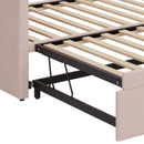 Daybed With Extended Pop Up Trundle, Upholstered Sofa Bed Daybed