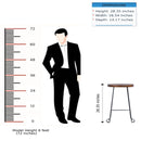 Industrial Chunky Bar Stool - Chestnut