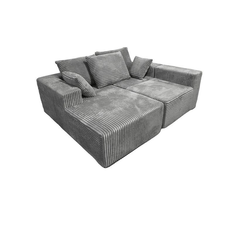 Corner Combination Sofa Sectional Couch With Soft Plush Fabric