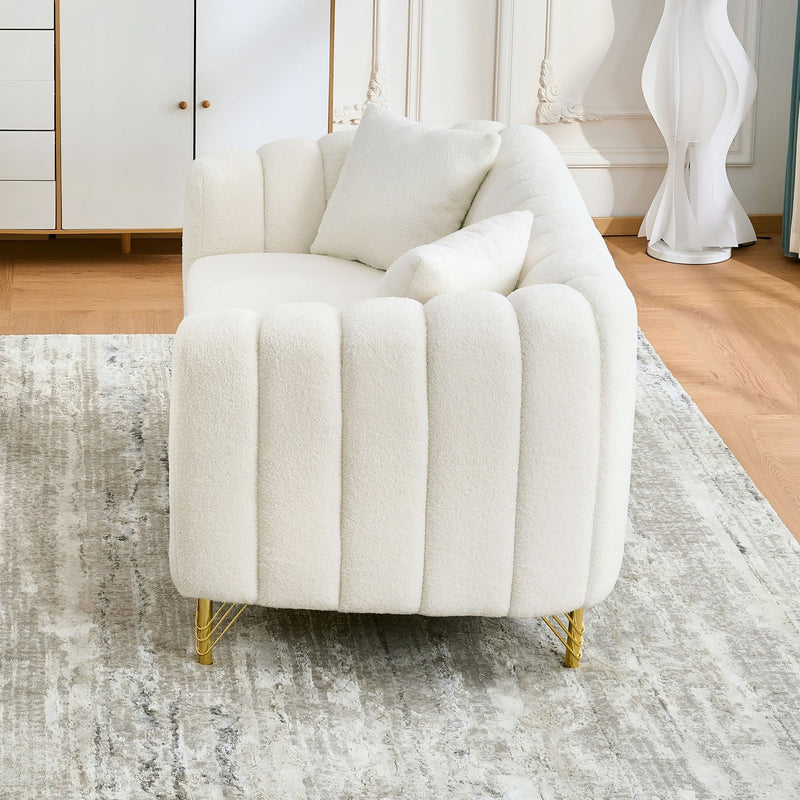 Loveseat Sofa For Living Room And Bedroom - Beige