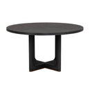 Waterfall - Round Dining Table - Deep Ebony