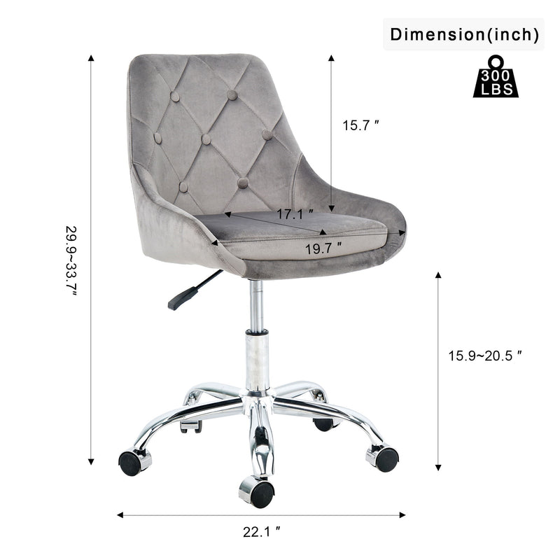 Adjustable And Space-Saving Chair With Golden Electroplated Legs