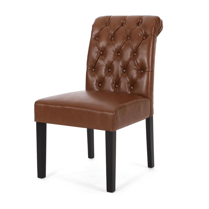 Broxton - Tuft Dining Rolltop Chairs With Button Tufted Backrest (Set of 2)