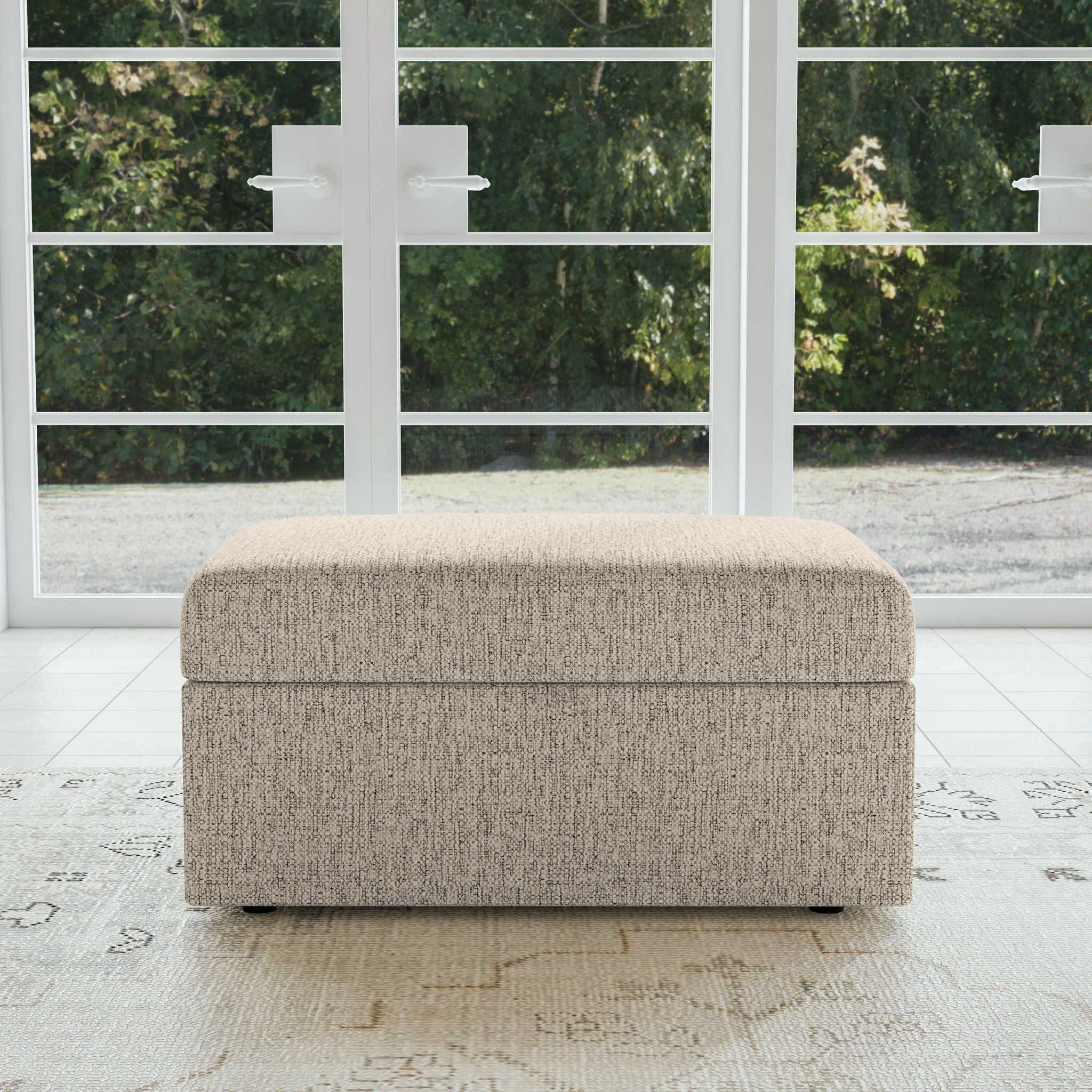 Sky - Fabric Storage Ottoman