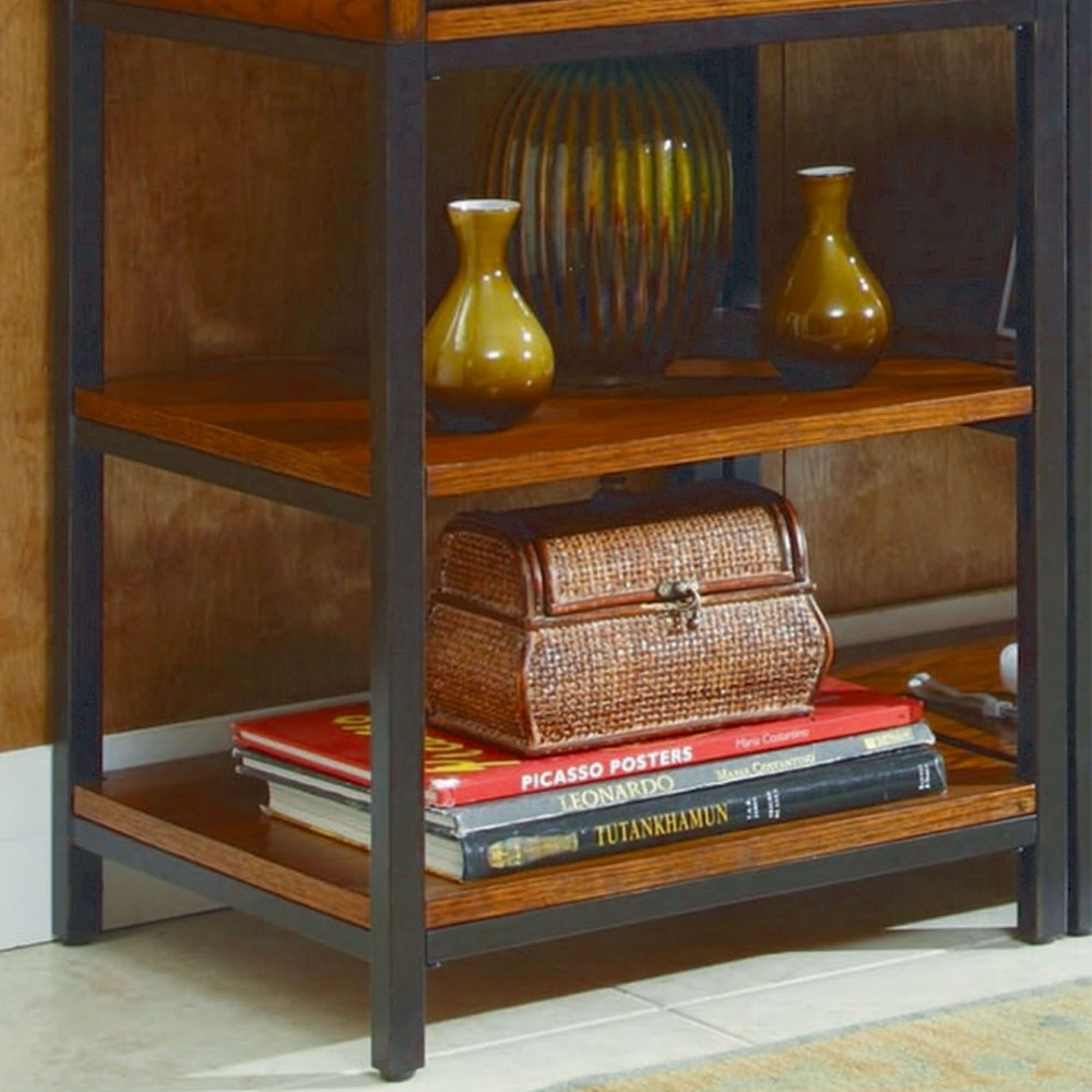 Modern - Craftsman Media Tower - Light Brown