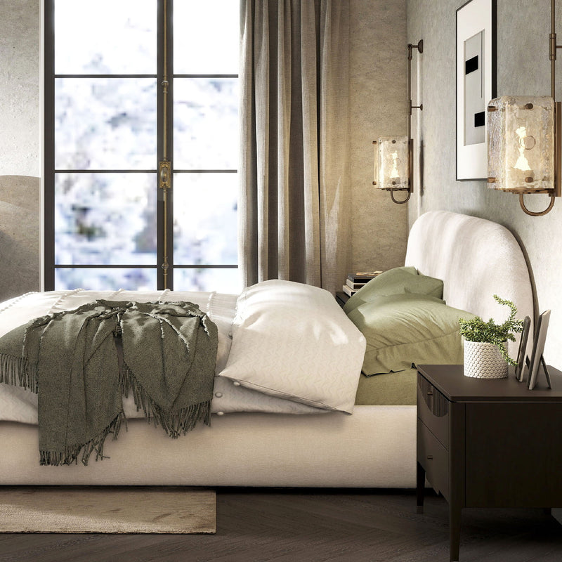 Archie Puffy Grounded - Upholstered Platform Bed