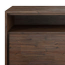 Lowry - Handcrafted TV Media Stand - Distressed Charcoal Brown
