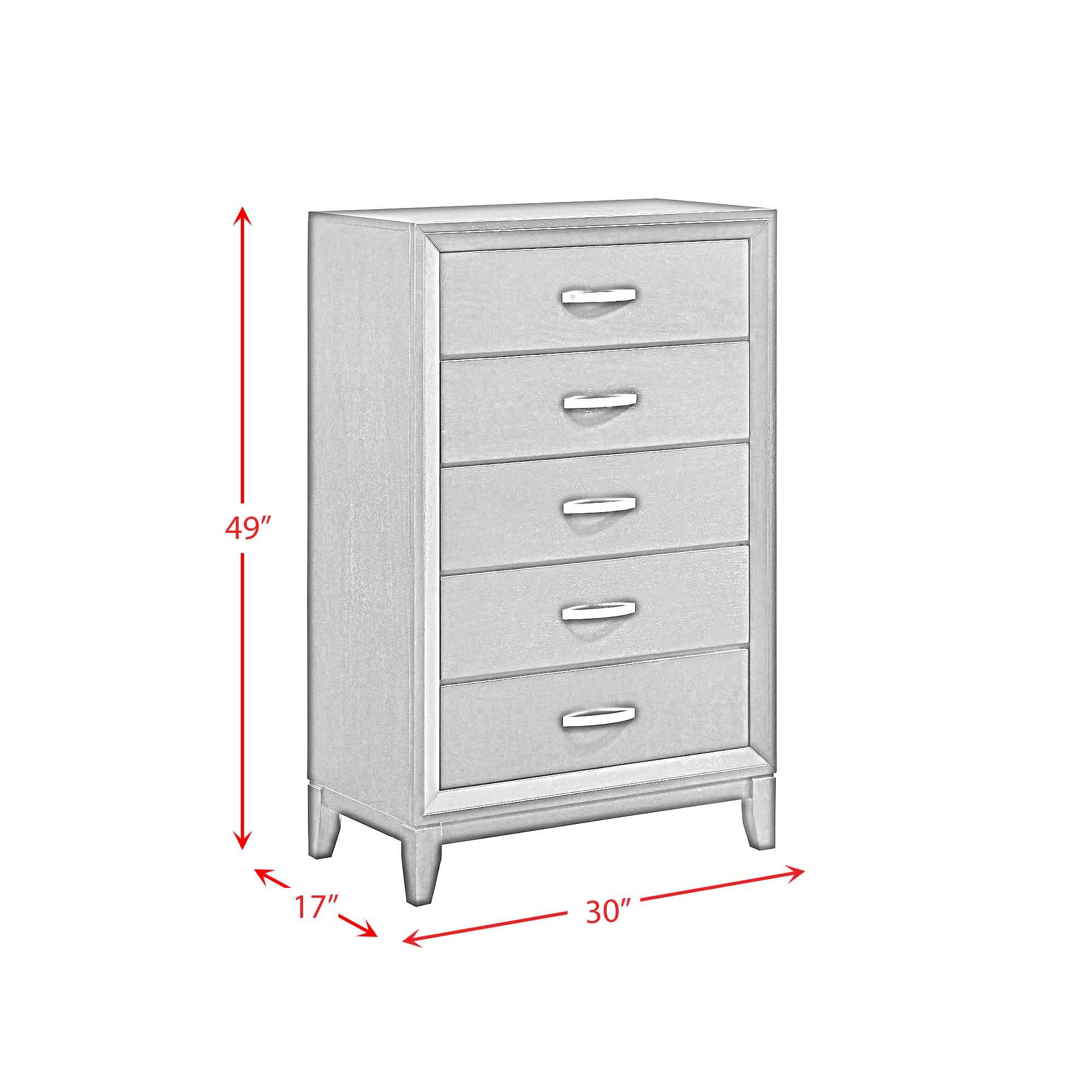 Beaumont - 5-Drawer Chest - Merlot