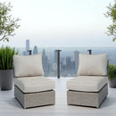 Armless Patio Chair With Cushions