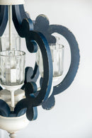 Wood Chandelier 6 Light Farmhouse Pendant Lighting Wood Hanging Light Fixture For Kitchen Living Dining Room, Bulb Not Included - Cream