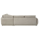 Jonina - Sectional Sofa With 4 Pillows - Beige Chenille