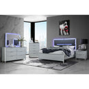 Laura - Mirror With LED Light And Sleek Frame - Silver