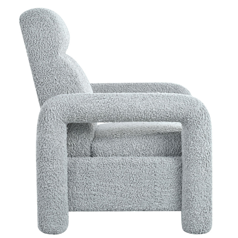 Push Back Recliner Armchair Upholstered Recliner Chair Single Sofa With Adjustable Backrest