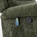 Manual Recliner Massage Chair With Swivel Rocker, 8 Massage Modes, Side Storage Pocket