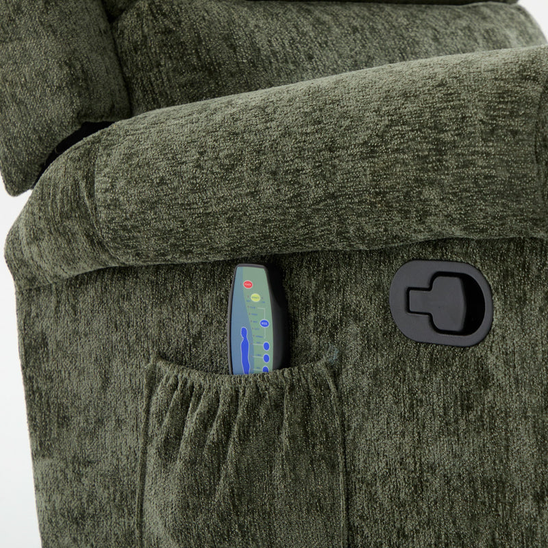 Manual Recliner Massage Chair With Swivel Rocker, 8 Massage Modes, Side Storage Pocket