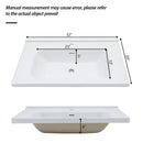 Modern Rectangular Vanity Top With Overflow For Bathroom