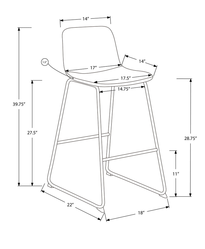 Office Chair, Bar Height, Standing, Computer Desk, Work, Leather Look, Contemporary, Modern