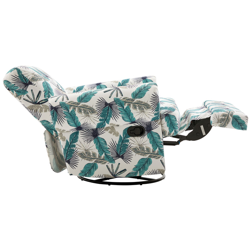 Manual Swivel Recliner Rocker Chair With Adjustable Backrest