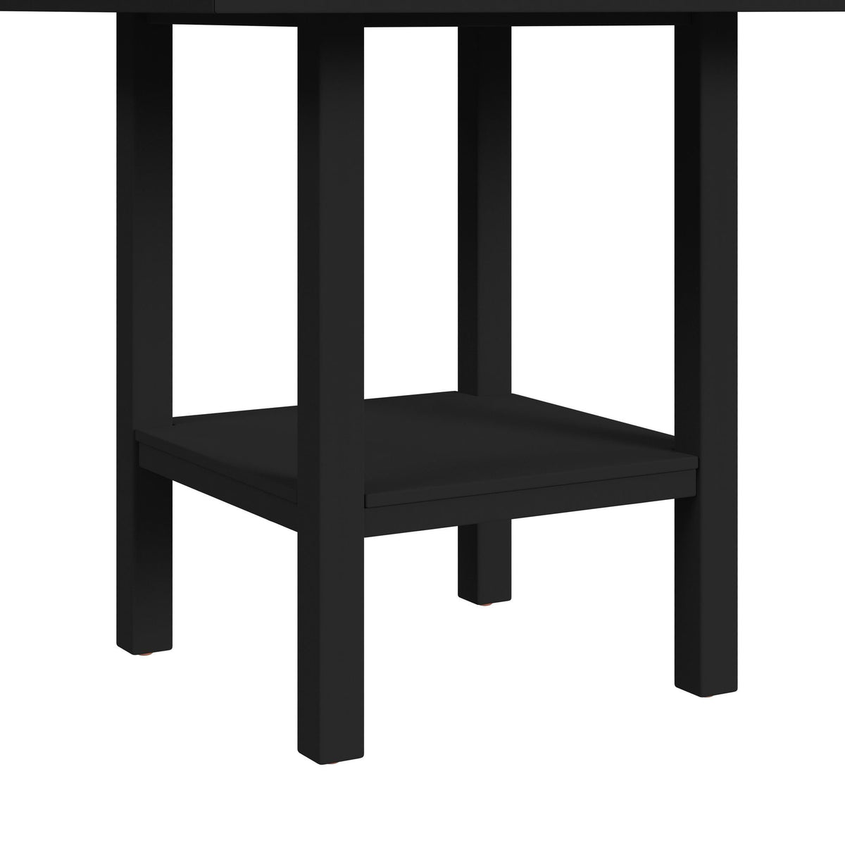 Brooks 5 Piece Counter Set With Table And 4 Upholstered Seat & Wood Back Chairs in Medium Brown & Black by Elements International, view 3