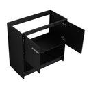 Modern Bathroom Vanity With Ceramic Sink, Freestanding Cabinet, Soft Closing Doors