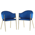 Modern Upholstered Dining Chair With Frame And Plush Velvet