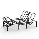 Adjustable Bed Base Frame With Head And Foot Incline, Quiet Motor, Queen Size Steel, Dual USB A, C Ports - Black