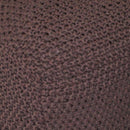 Semi Rounded Pouf, Cable Knitted, Perfect Seating