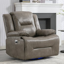 360° Swivel And Rocking Home Theater Recliner Manual Recliner Chair With A LED Light Strip For Living Room