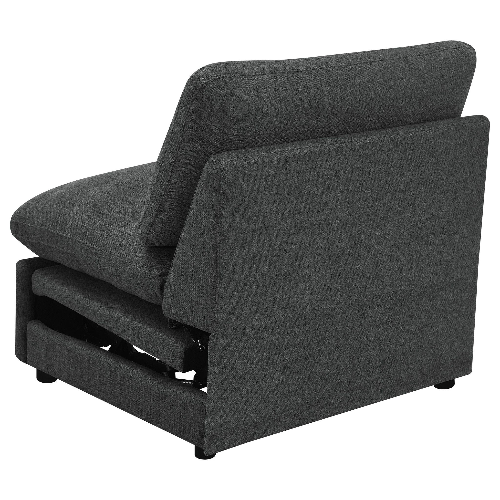 Collins Modular Power Armless Recliner Dark Grey