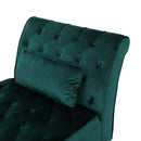 Ethereala - Upholstered Velvet Chaise Lounge With Button Tufted