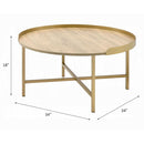 Mithea - Coffee Table - Oak & Gold
