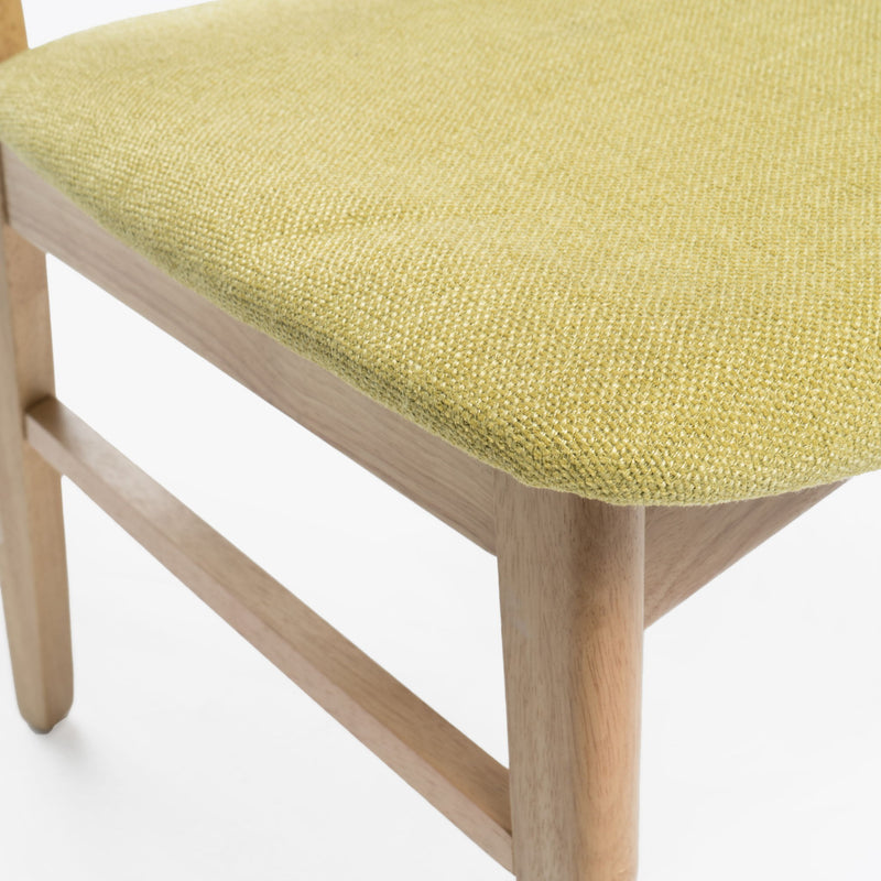 Mid Century Modern Dining Chair With Upholstered Seat And Wood Frame