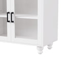 Farmhouse TV Stand With Solid Wood Gourd Shaped Legs For TVs Up To 70"