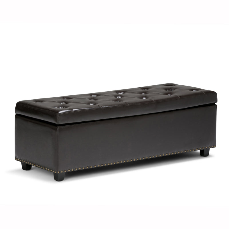 Hamilton - Storage Ottoman - Coffee Brown