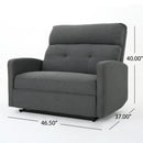 Alma - Contemporary Upholstered Loveseat Recliner